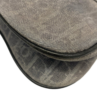 Dior Shoulder Bag Flight Trotter Dark Gray Orange Leather — view 6