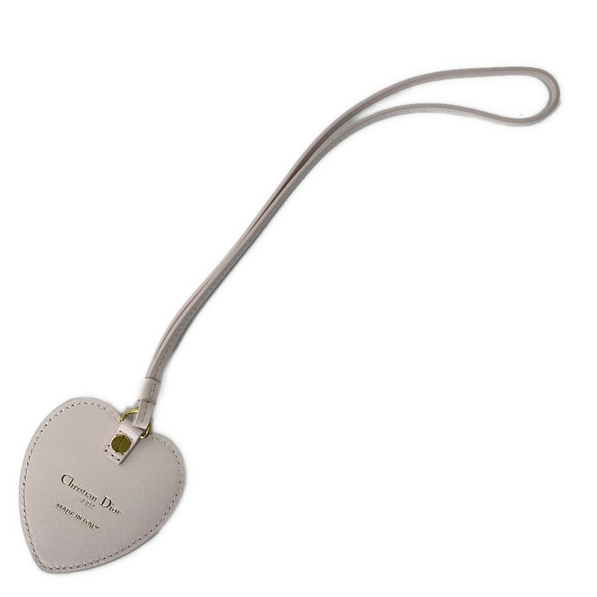 Dior Key Holder Pale Pink Bag Charm Cannage Mirror — view 2