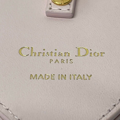 Dior Key Holder Pale Pink Bag Charm Cannage Mirror — view 3