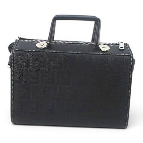Fendi Soft Truk Boston Bag Zucca Pattern Black — view 3