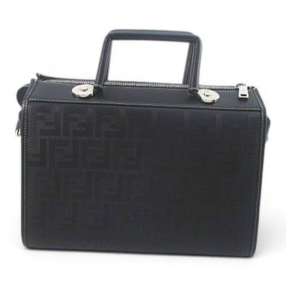 Fendi Soft Truk Boston Bag Zucca Pattern Black — view 3