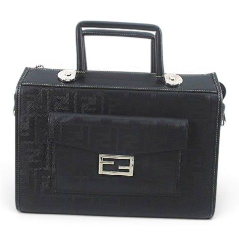 Fendi Soft Truk Boston Bag Zucca Pattern Black — view 2