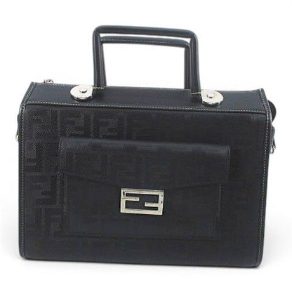 Fendi Soft Truk Boston Bag Zucca Pattern Black — view 2