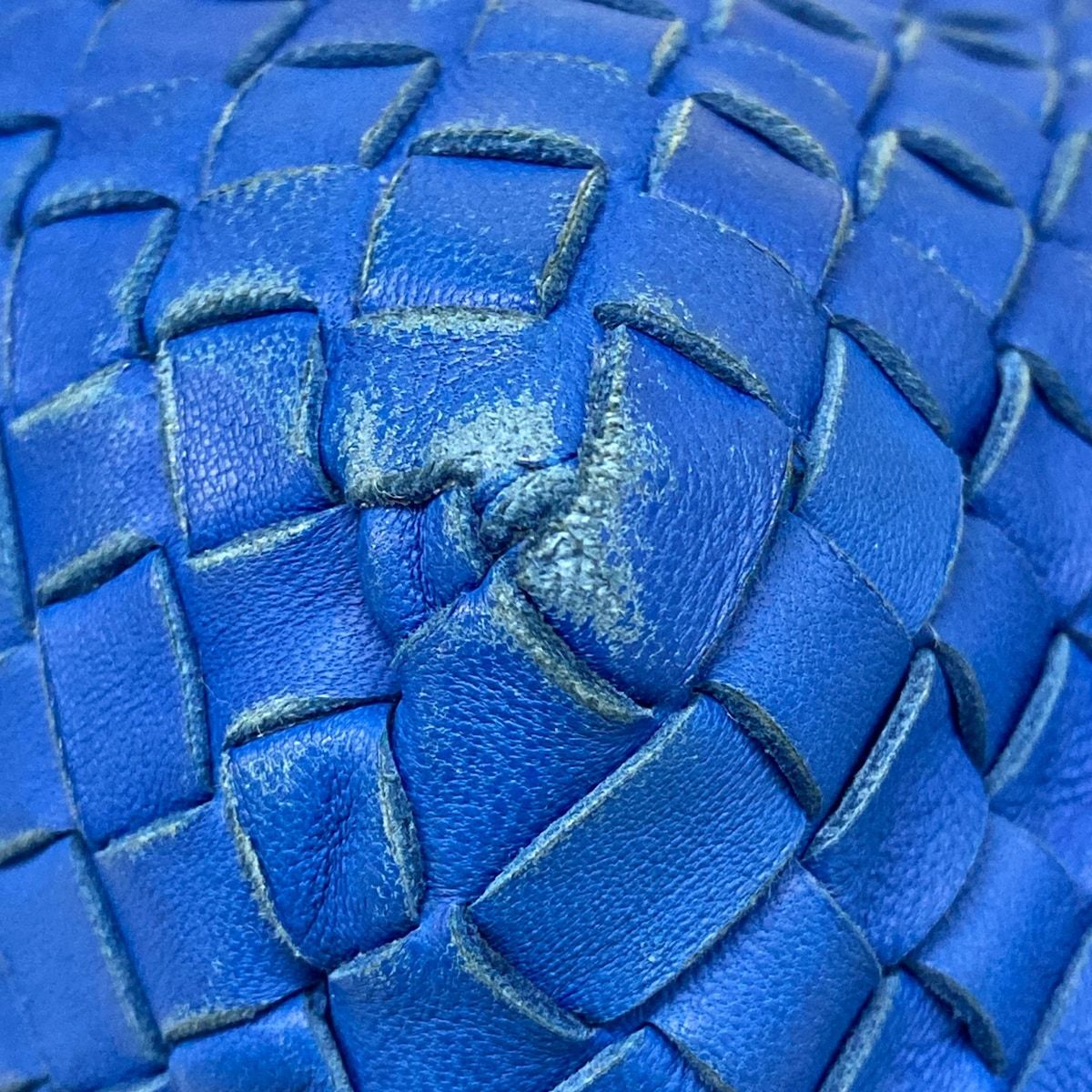 Bottega Veneta Tote Cesta Blue Leather — view 6