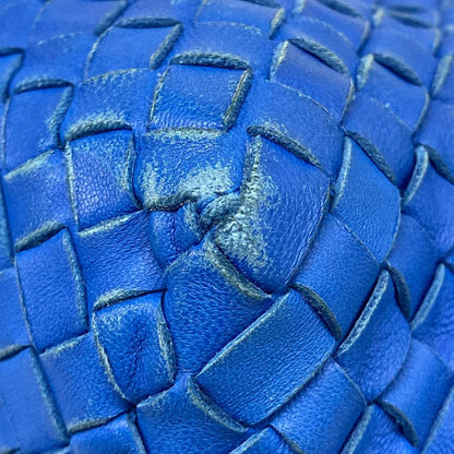 Bottega Veneta Tote Cesta Blue Leather — view 6
