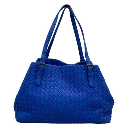Bottega Veneta Tote Cesta Blue Leather — view 3