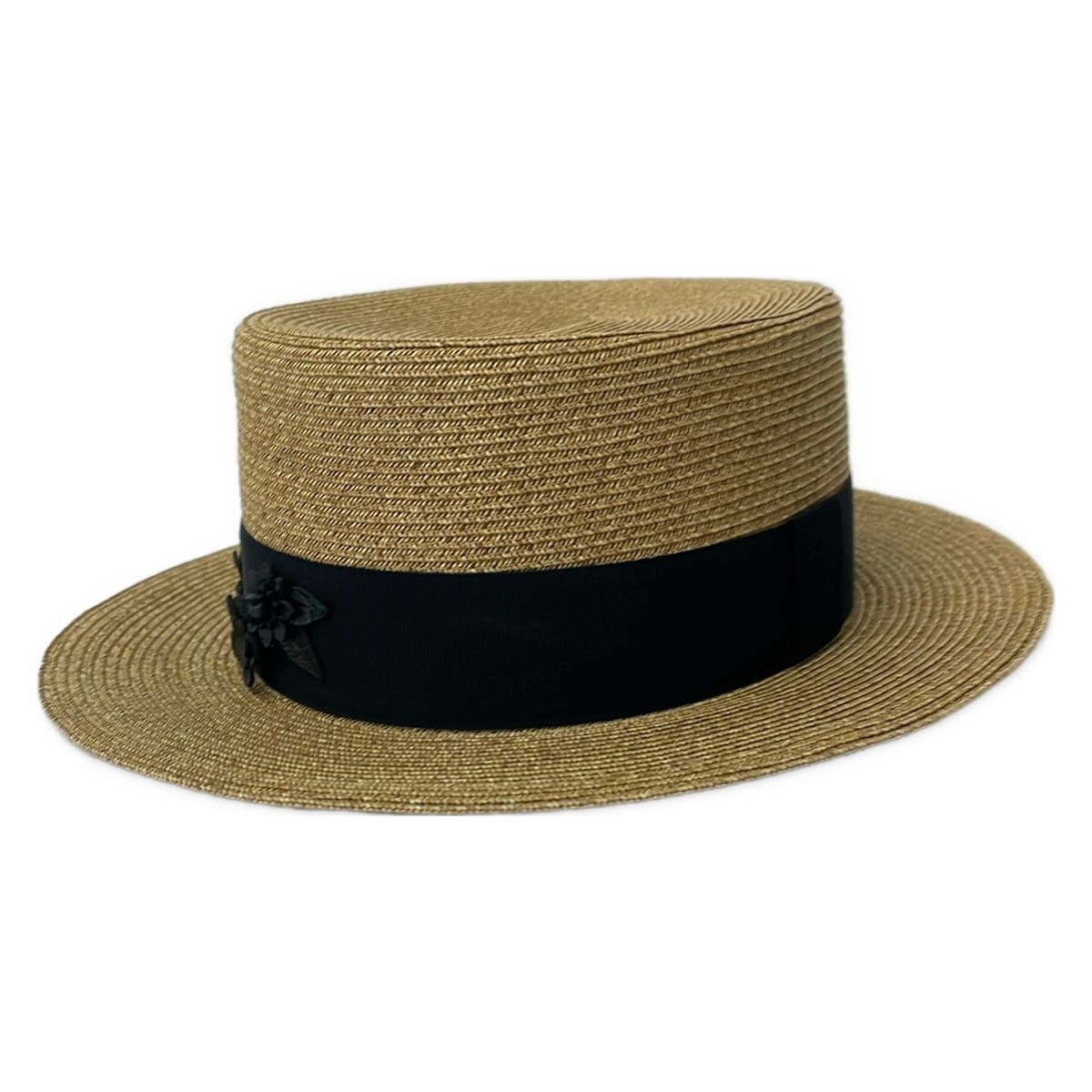 Dior Hat 57 Rodeo Hat Beige Black Flower Narrow Brim