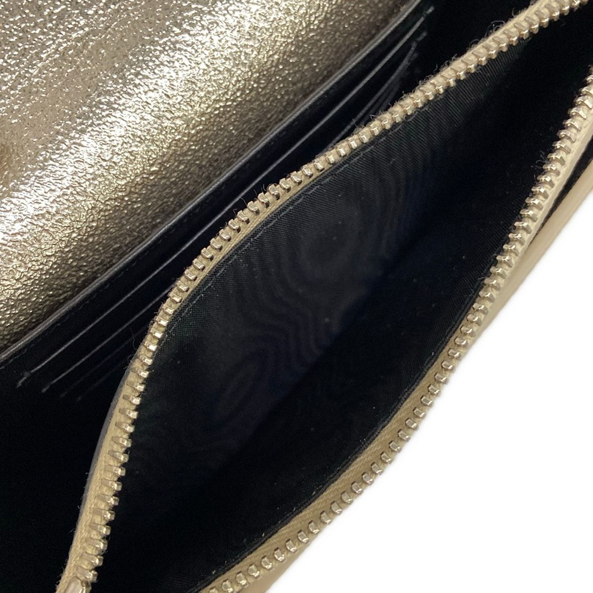 Saint Laurent Paris Wallet Sunset Chain Champagne Gold Leather — view 5