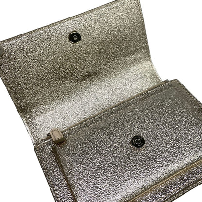 Saint Laurent Paris Wallet Sunset Chain Champagne Gold Leather — view 3