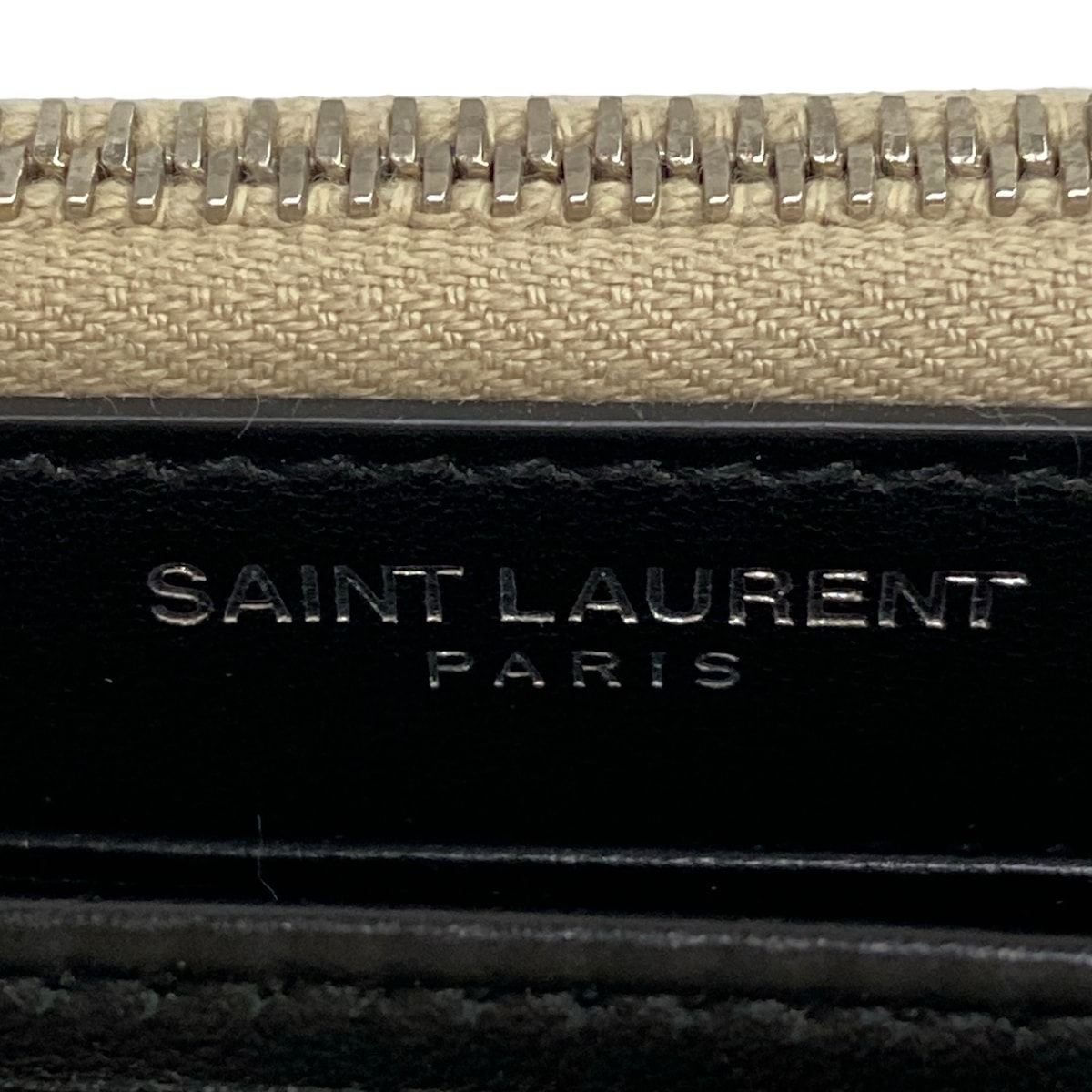 Saint Laurent Paris Wallet Sunset Chain Champagne Gold Leather — view 6