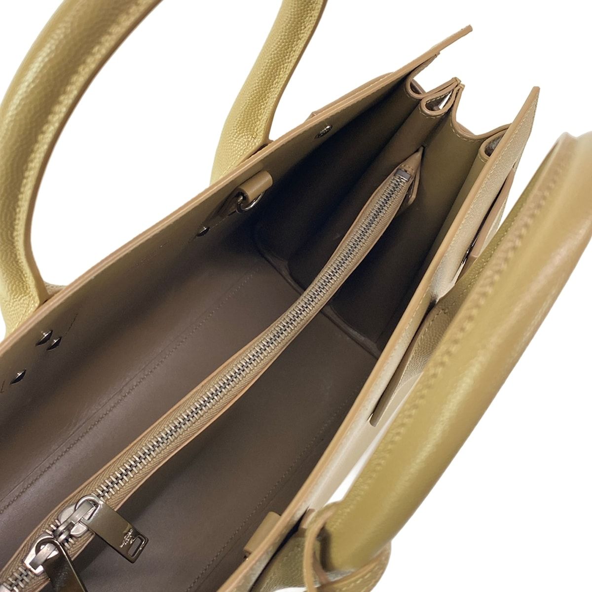 Saint Laurent Paris Handbag Sac Dejour Small Beige Leather — view 7