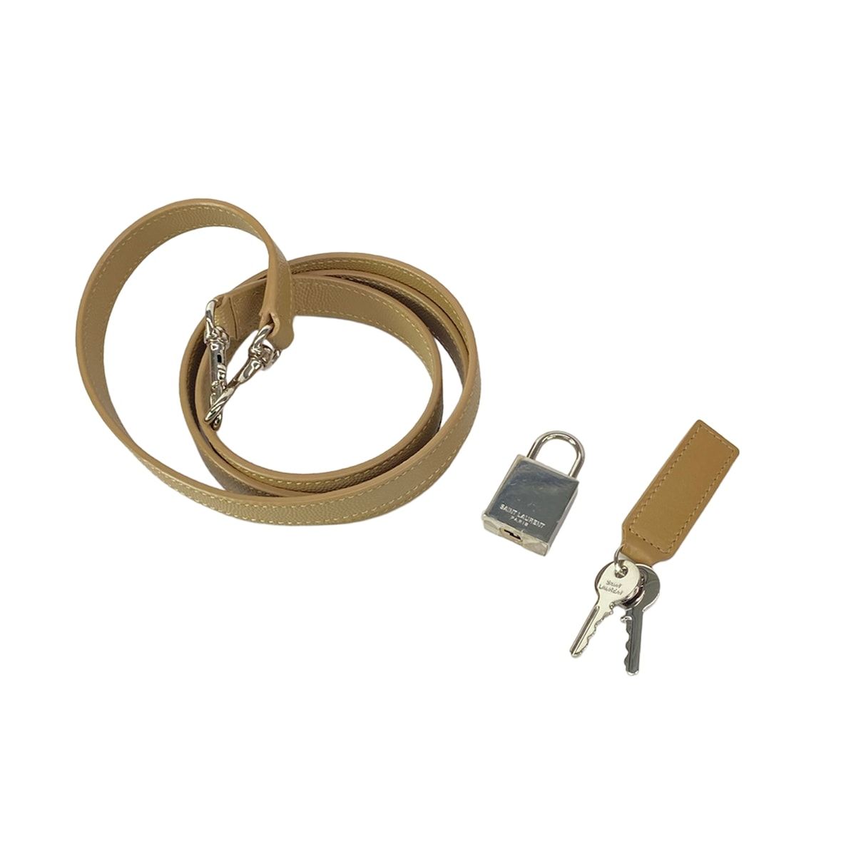 Saint Laurent Paris Handbag Sac Dejour Small Beige Leather — view 8