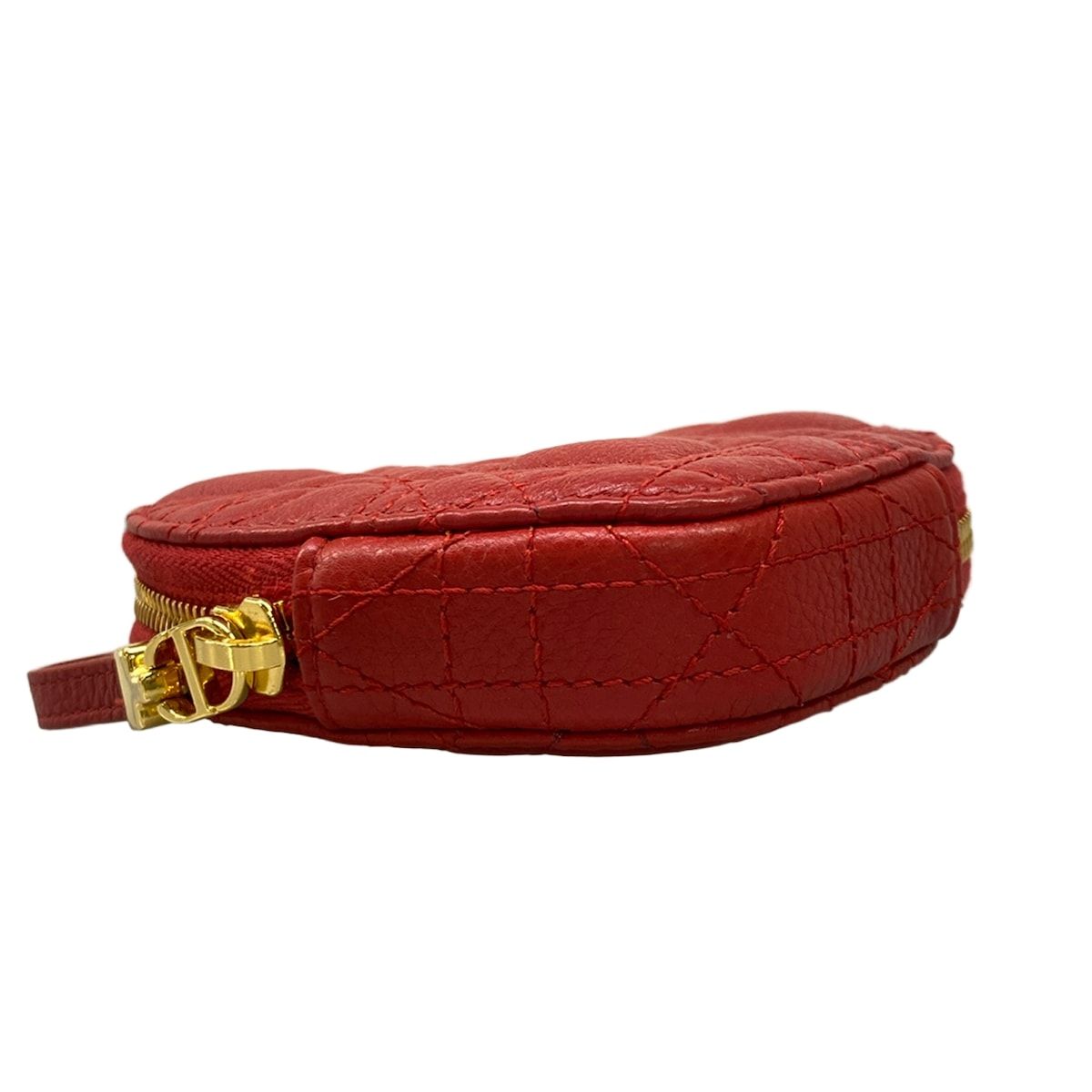 Dior Pouch Caro Chain Heart Red Lambskin — view 3