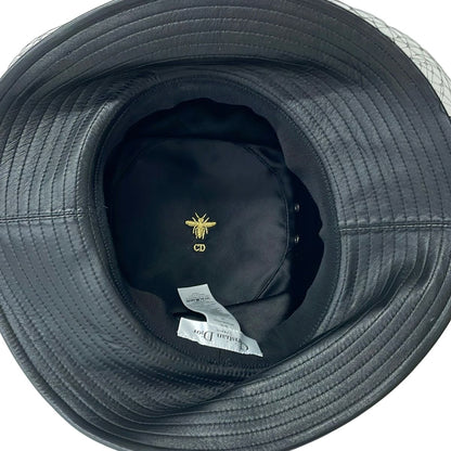 Dior Hat 57 Teddy-d Bob Hat Black Leather with Veil — view 4