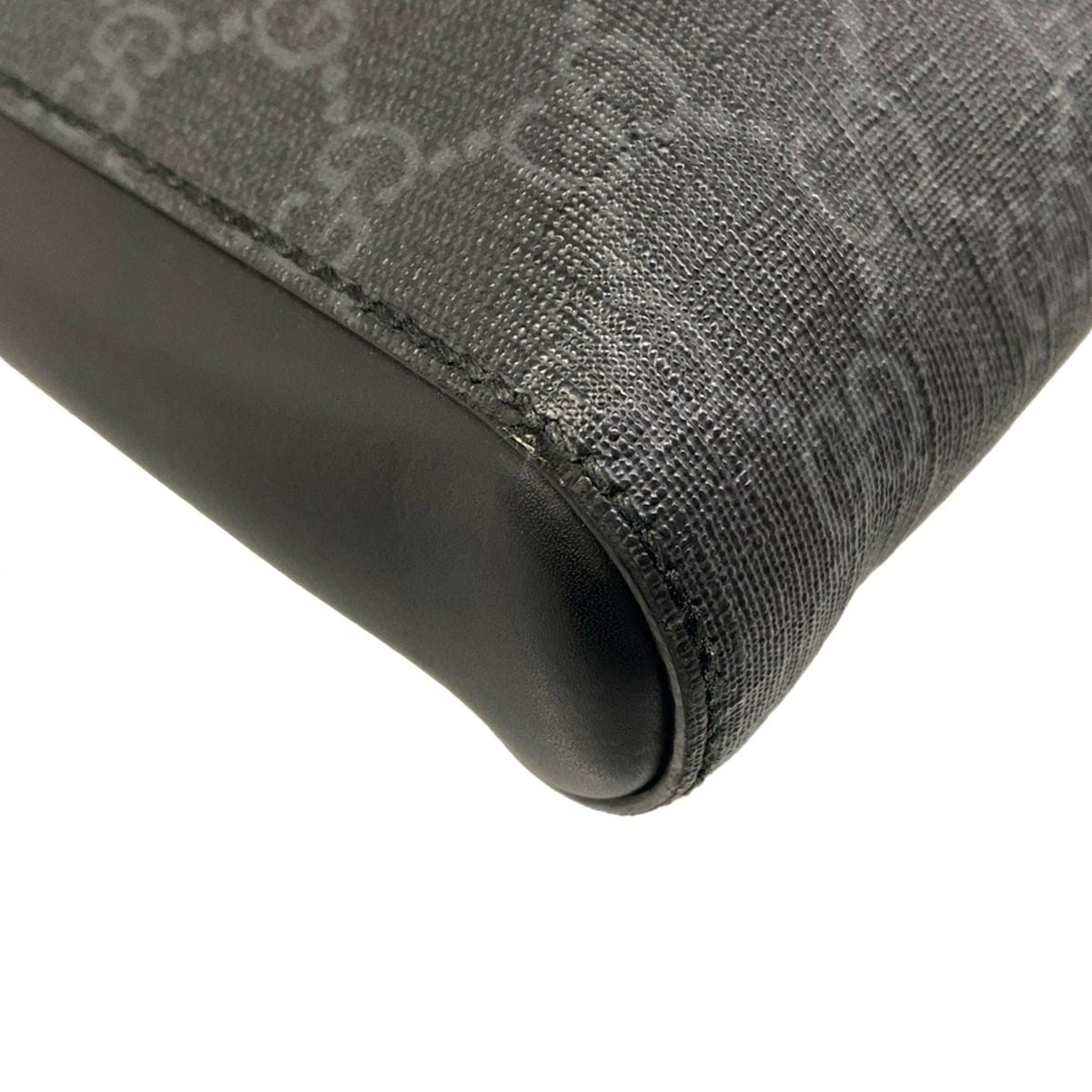 Gucci Shoulder Bag GG Plus Supreme Dark Gray Black Multi Leather — view 6