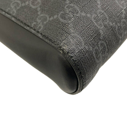 Gucci Shoulder Bag GG Plus Supreme Dark Gray Black Multi Leather — view 6