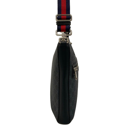 Gucci Shoulder Bag GG Plus Supreme Dark Gray Black Multi Leather — view 2
