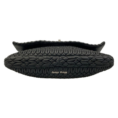 Miu Miu Shoulder Bag Miu Crystal Black Bijou Leather — view 5