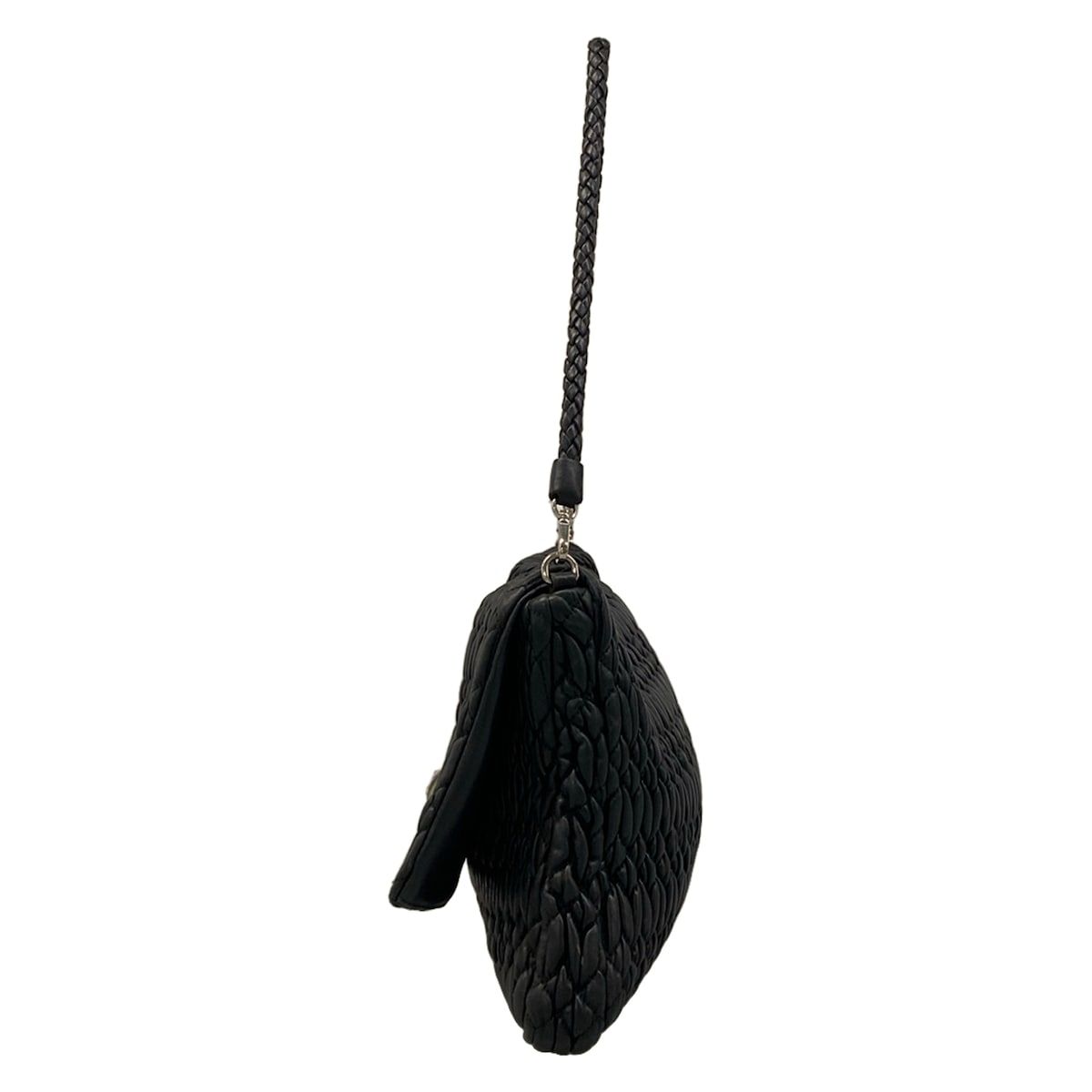 Miu Miu Shoulder Bag Miu Crystal Black Bijou Leather — view 4