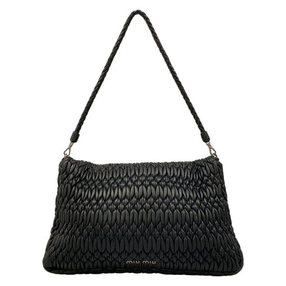 Miu Miu Shoulder Bag Miu Crystal Black Bijou Leather — view 3