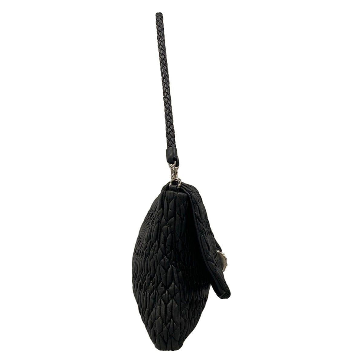 Miu Miu Shoulder Bag Miu Crystal Black Bijou Leather — view 2