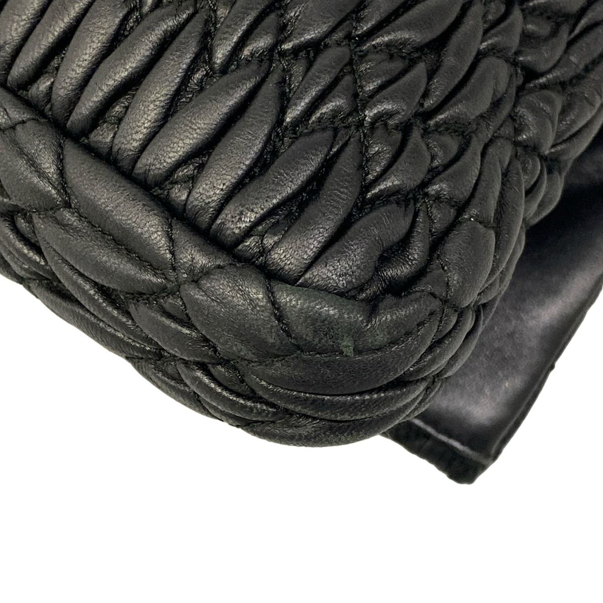 Miu Miu Shoulder Bag Miu Crystal Black Bijou Leather — view 6
