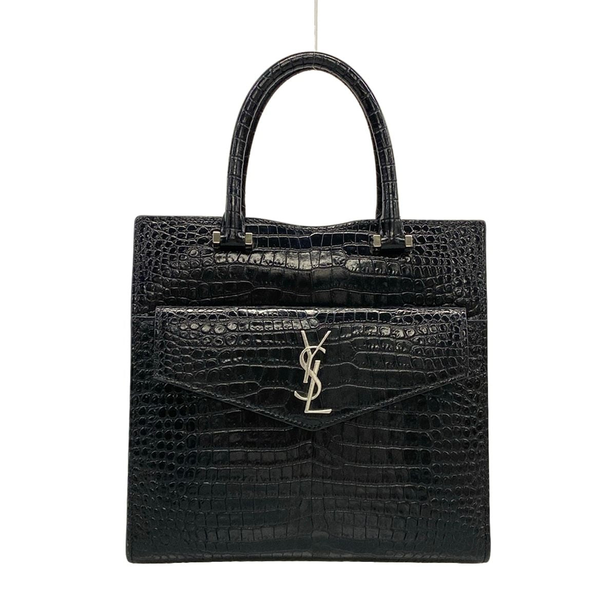 Saint Laurent Paris Handbag Uptown Small Black Embossed Leather