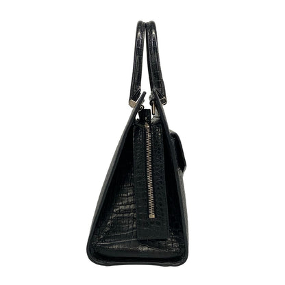 Saint Laurent Paris Handbag Uptown Small Black Embossed Leather — view 2