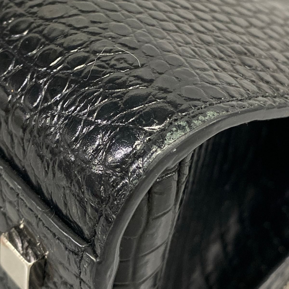 Saint Laurent Paris Handbag Uptown Small Black Embossed Leather — view 6