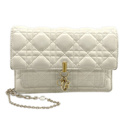 Dior Wallet My Daily Chain Pouch Ivory Leather