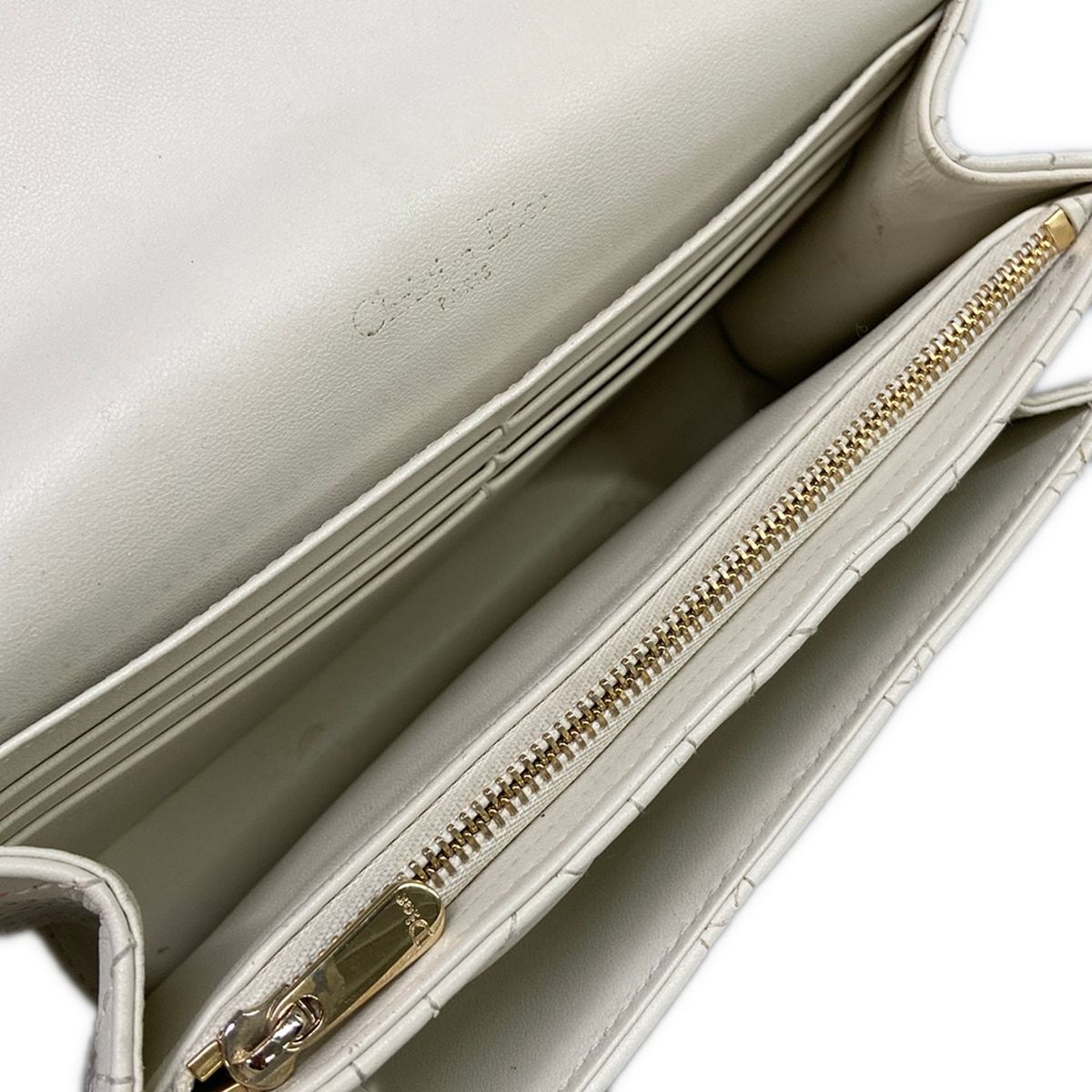 Dior Wallet My Daily Chain Pouch Ivory Leather — view 4