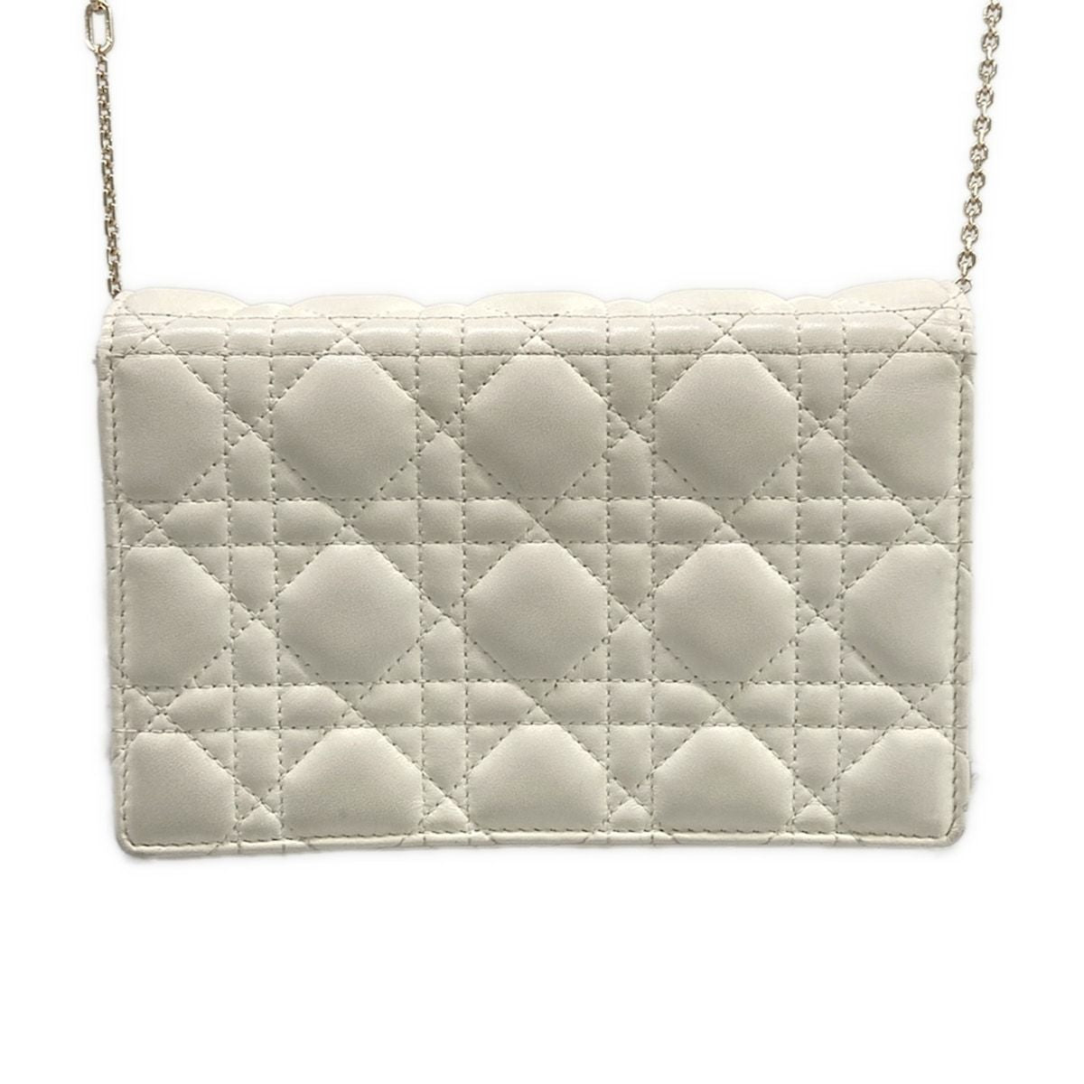 Dior Wallet My Daily Chain Pouch Ivory Leather — view 2