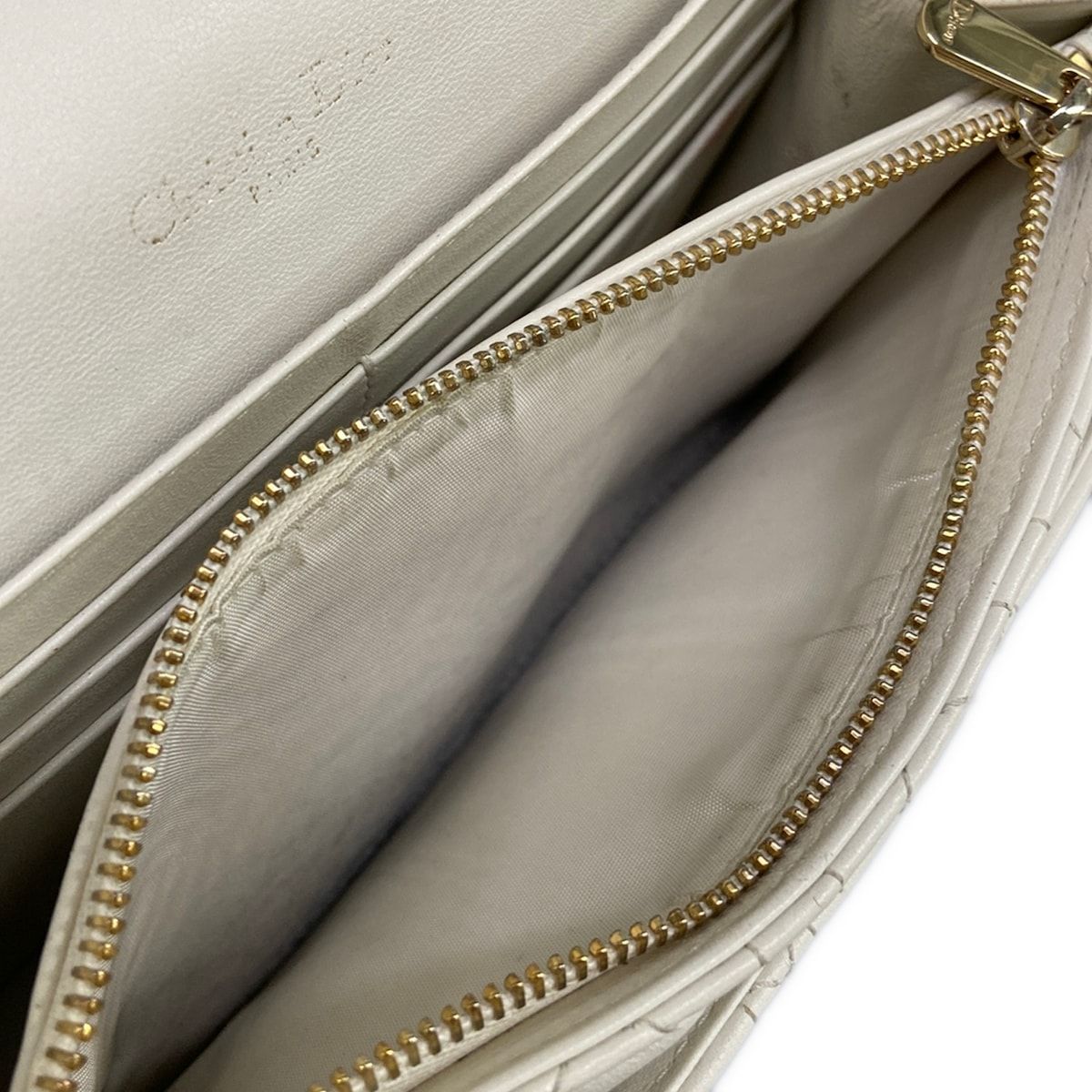 Dior Wallet My Daily Chain Pouch Ivory Leather — view 5