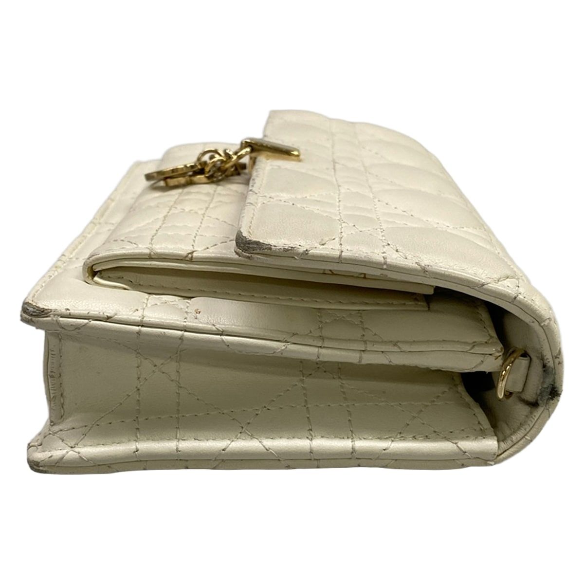 Dior Wallet My Daily Chain Pouch Ivory Leather — view 9