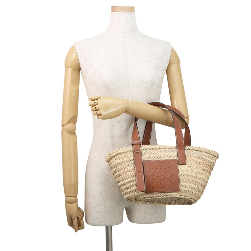 Loewe Handbag Basket Bag Small Raffia Leather — view 4