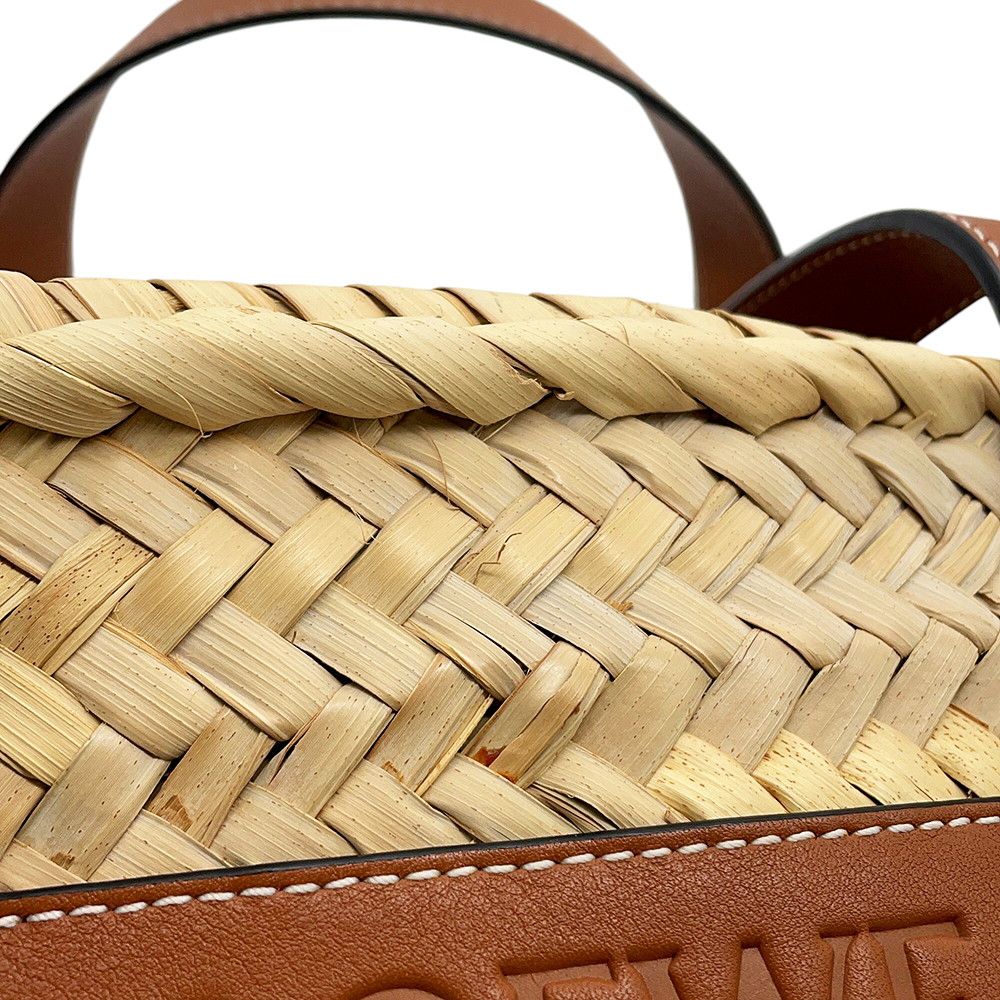 Loewe Handbag Basket Bag Small Raffia Leather — view 6
