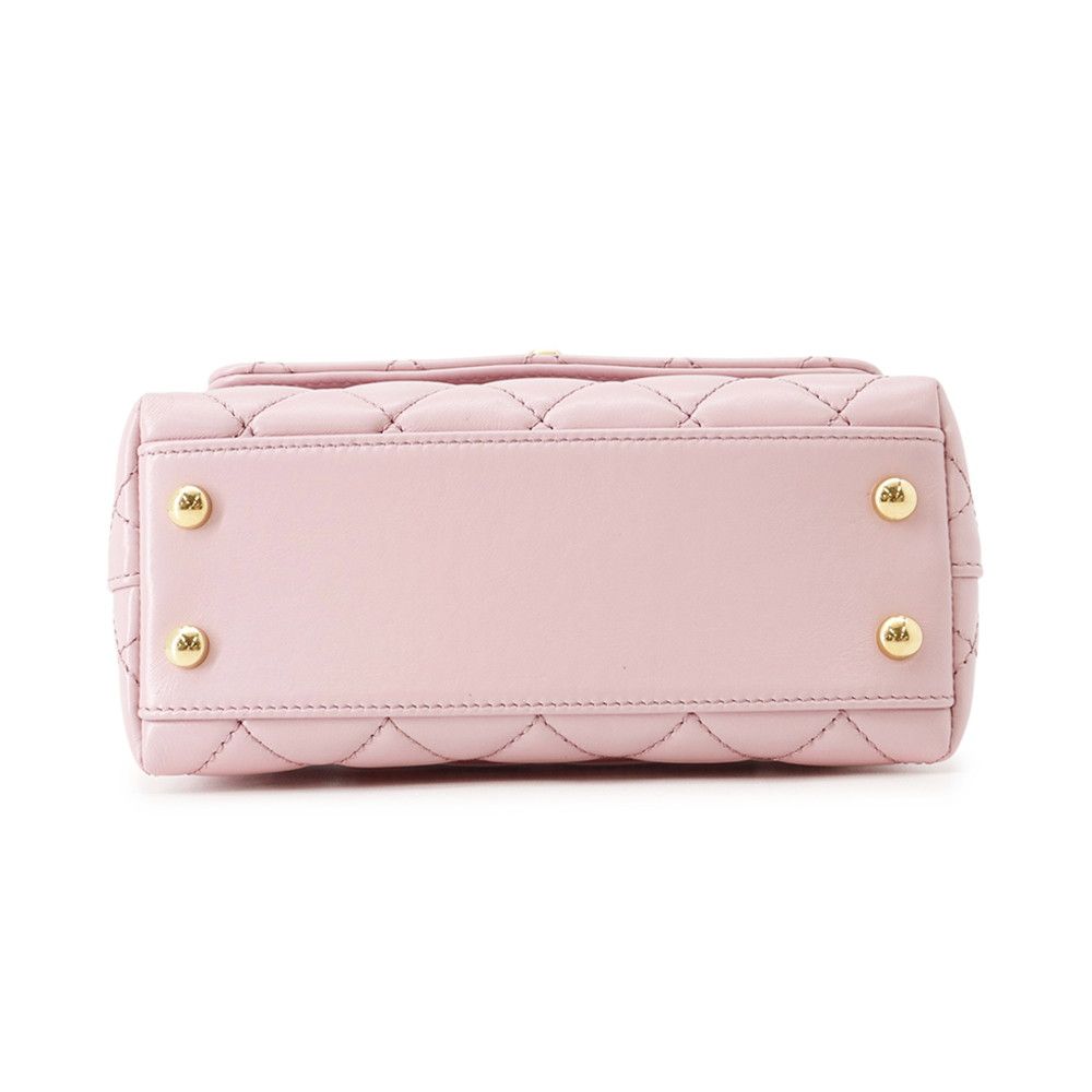 Chanel Handbag Coco Handle CC Logo Quilted Top Xxs Lambskin 2-Way — view 3