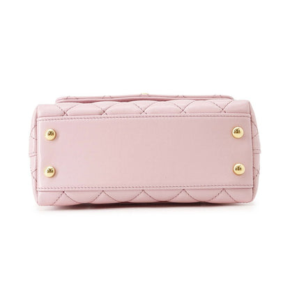 Chanel Handbag Coco Handle CC Logo Quilted Top Xxs Lambskin 2-Way — view 3
