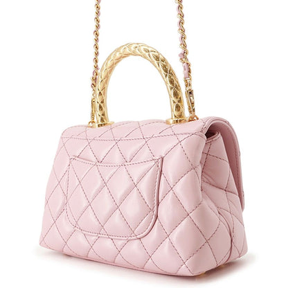 Chanel Handbag Coco Handle CC Logo Quilted Top Xxs Lambskin 2-Way — view 2
