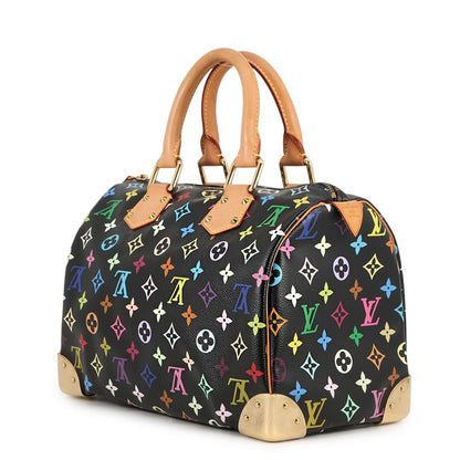 Louis Vuitton Handbag Monogram Multicolor Speedy 30 Bag Black — view 2