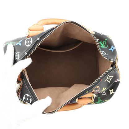 Louis Vuitton Handbag Monogram Multicolor Speedy 30 Bag Black — view 5