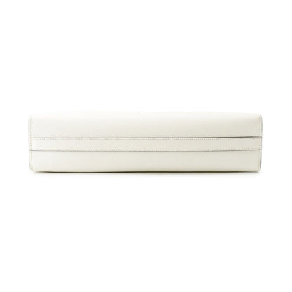 Prada Tote Triangle Embossed Logo Saffiano 2-Way Shoulder Bag White — view 3