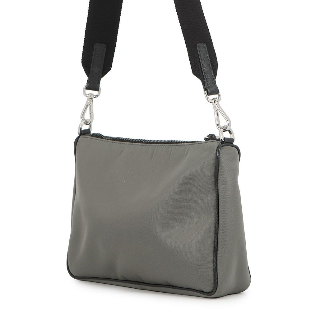 Prada Shoulder Bag Triangle Logo Bicolor Nylon Leather — view 2