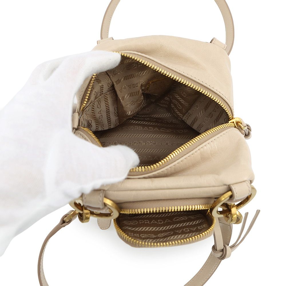Prada Top Handle Mini Bag Dangle Leather — view 5