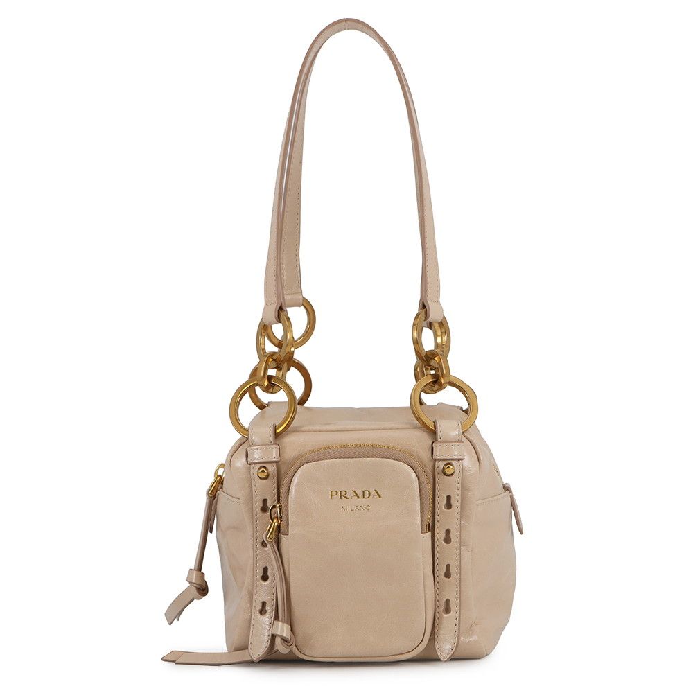 Prada Top Handle Mini Bag Dangle Leather