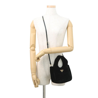 Prada Mini Bag Velvet 2-Way Black — view 5