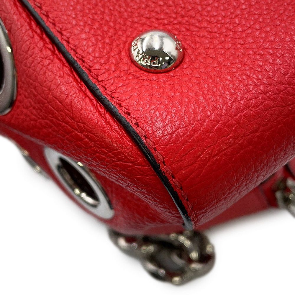 Prada Chain Handbag Perforated Leather — view 6