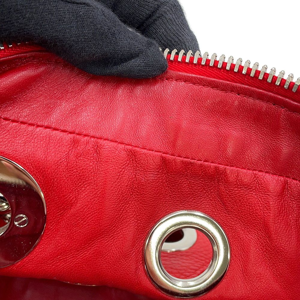 Prada Chain Handbag Perforated Leather — view 9