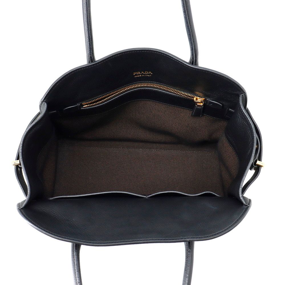 Prada Tote Logo Leather Black — view 5