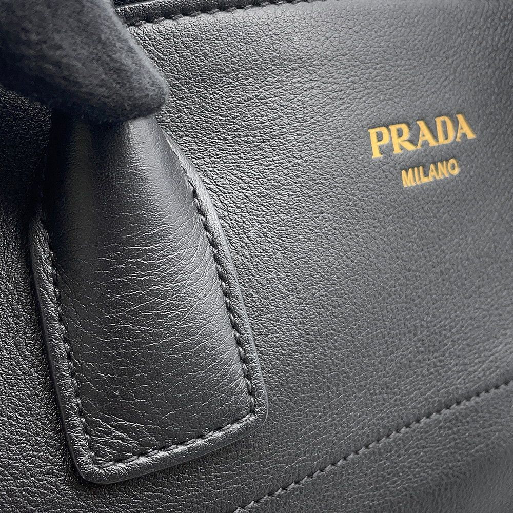 Prada Tote Logo Leather Black — view 8